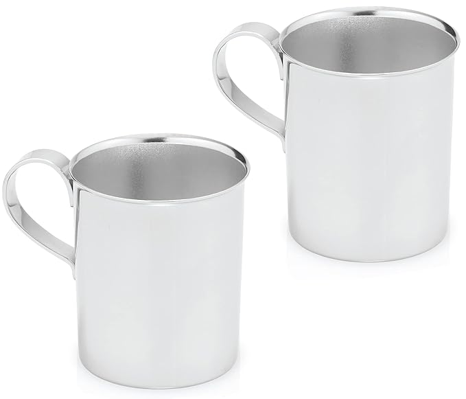 Children's Stainless Steel Cups with Handles | Education Series | Premium 304 (18/8) | Set of 2 | Perfect for Montessori Babies, Toddlers & Kids
