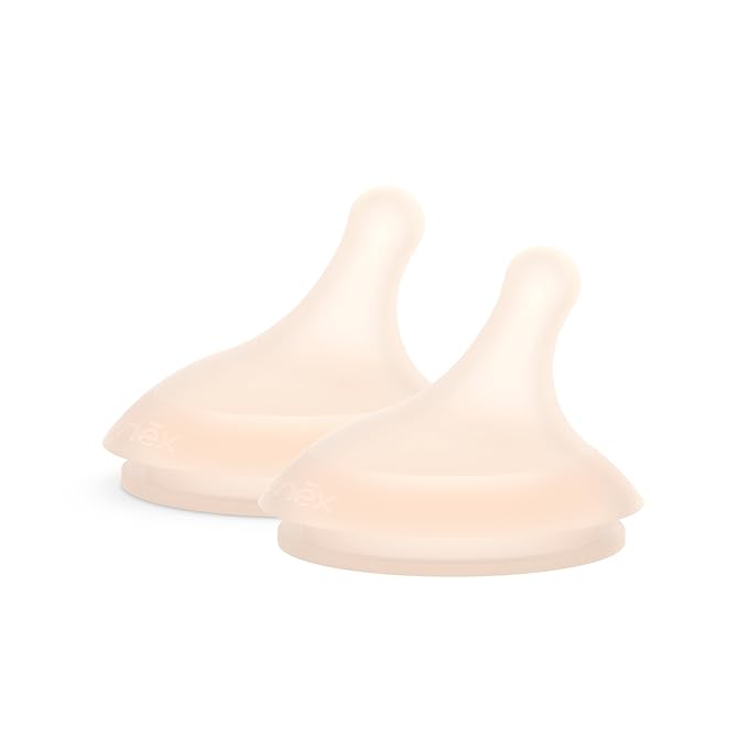 Suavinex Zero.Zero Dense Flow Asymmetrical Silicone Nipple, 2 Pack (6m+), Fair