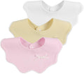 Bamery Baby Bandana Bibs White Cotton Drool Bibs for Drooling and Teething Absorbent for Boy Girl