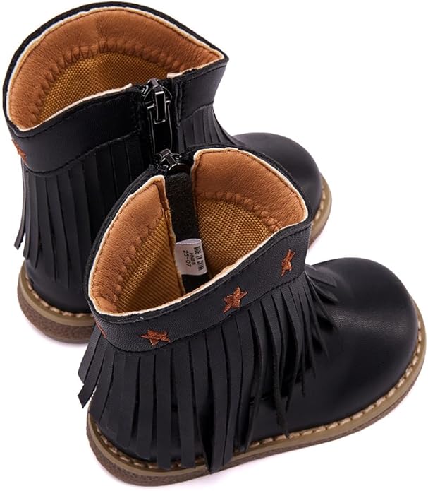 BMCiTYBM Baby Cowboy Cowgirl Boots Infant Western Shoes Boys Girls Round Toe Boots All Seasons 6-24 Months