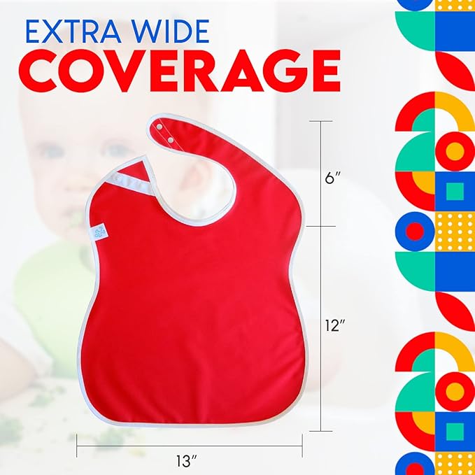 Large Waterproof Bibs Pastel Collection - 4pk, 12pk, 48pk