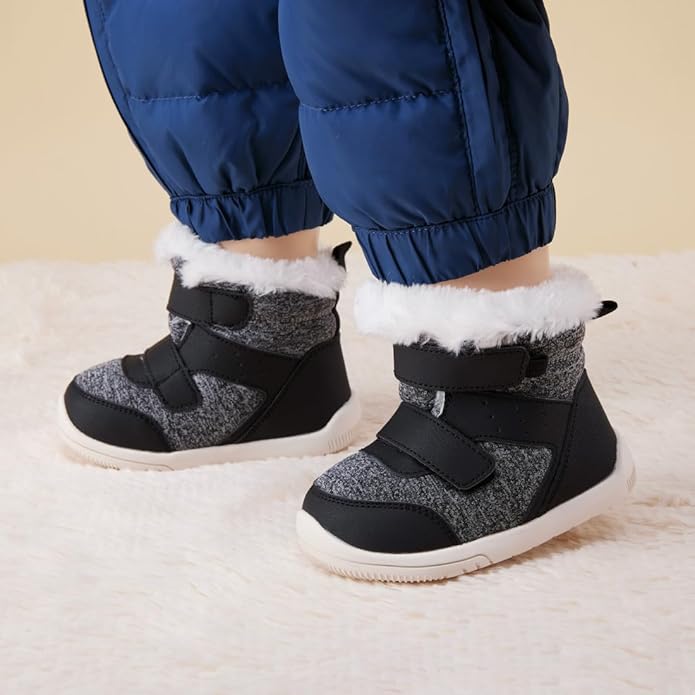 BMCiTYBM Toddler Baby Winter Snow Boots Boy Girl Faux Fur Warm Non Slip First Walking Infant Shoes