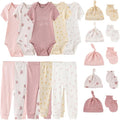 Kiddiezoom Unisex Baby Layette Essentials Giftset Clothing Set 19-Piece For Newborn Baby