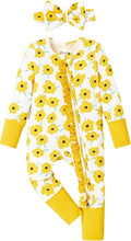 PATPAT Baby Girl Boy Clothes Newborn Infant Footie – Soft Viscose from Bamboo– 2-Way Zipper, Fold-Over Mitten, Ruffle Trim