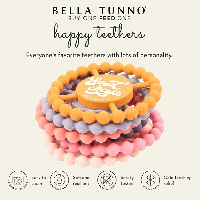 Baby Teether by Bella Tunno, Silicone Teethers for Babies 3-6 months, 6-12 months, Baby Toys, Pacifier, Teething Relief, Boys, Girls, Mama