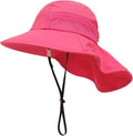 XIAOHAWANG Girls Sun Hat Baby Beach Hats Boys UPF 50+ Kids Summer Protection Cap Toddler Breathable Caps Wide Brim Neck Flap