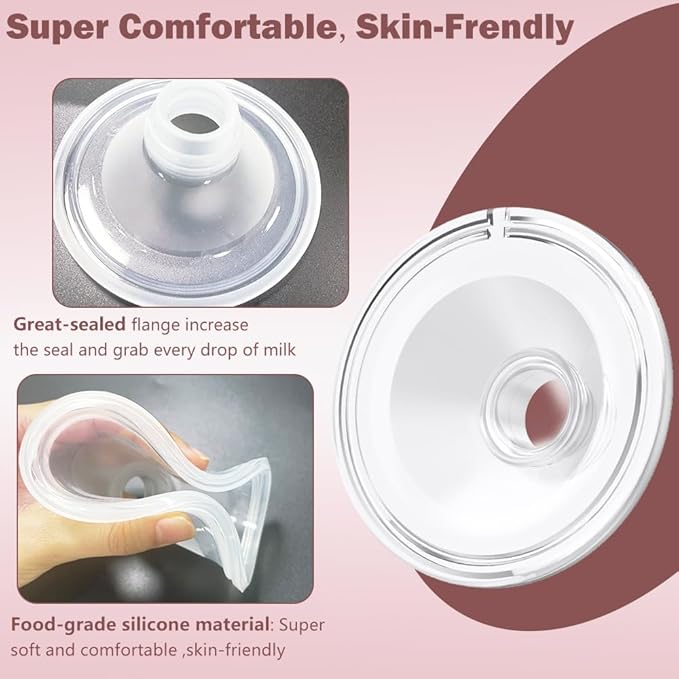 1pcs Silicone Flange 21mm Compatible with Momcozy S12 Pro/S9 Pro/TSRETE S12/kmaier S12 Breast Pump，Flange Wearable Breast Pump Replacement Accessories,Shield 21mm Flange Parts