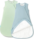 PurComfy Supersoft Sleep Sack 1.0 TOG, Premium Bamboo Viscose Baby Sleeping Bag 2-Way Zipper Sleep Sack Baby Wearable Blanket