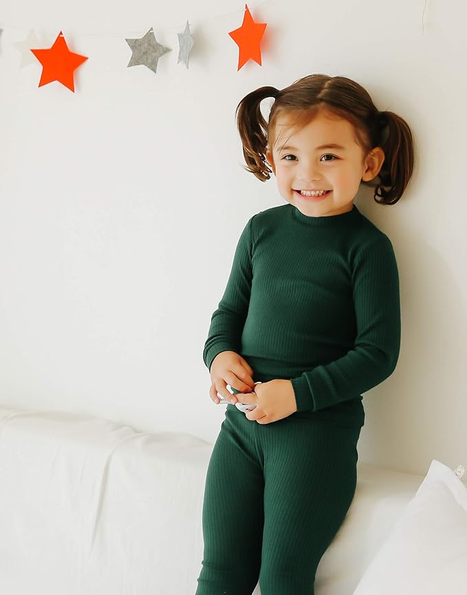 VAENAIT BABY 6M-12Y Infant Kids Toddler Junior Girls Soft Comfy Modal Tencel Shirring Sleepwear Pajamas 2pcs Set
