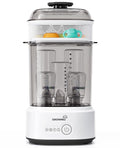 Bottle Sterilizer and Dryer, Compact Electric Steam Baby Bottle Sterilizer (Esterilizador de Biberones), Bottle Sanitizer for Baby Bottles, Pacifiers, Pump Parts Black