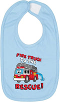 Wild Bobby Fire Truck to the Rescue Funny Cute Humor Infant Premium Jersey Baby Bib