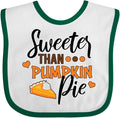 inktastic Thanksgiving Sweeter Than Pumpkin Pie Baby Bib