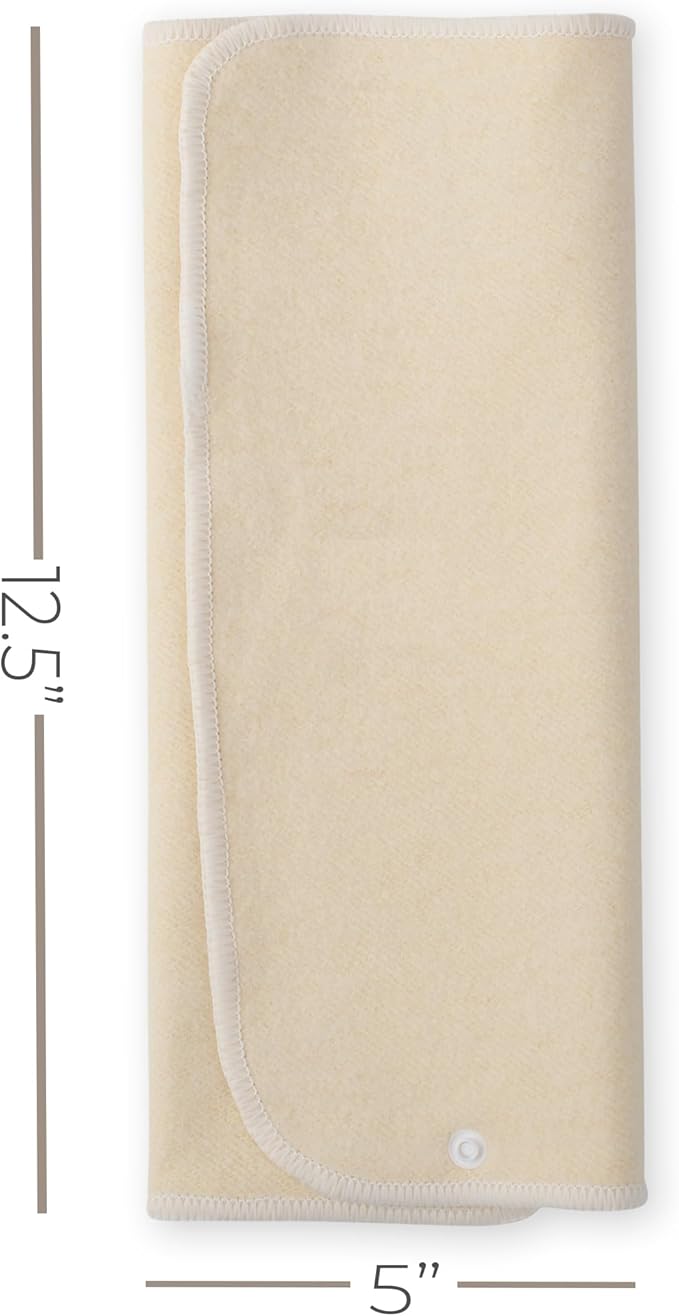 Hemp Prefold Inserts with Snap - 2 Layers - Reusable and Absorbent - 13" x 15" Perfect for Any Diaper- 2 Pack - Nora's Nursery