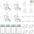 4 Full Pump Parts Kits for Spectra S1/S2/9 Plus/Synergy Gold, Replacement Kit for Spectra Pump Parts 4PC,Include 15mm Flange, Duckbill Valve, Tube, Bottle, Backflow Protector, Not Original Accessories