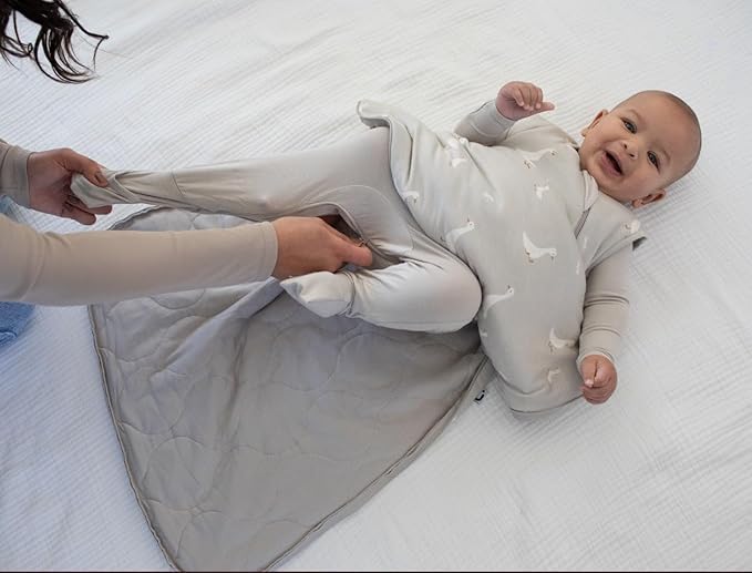 GUNAMUNA günamüna Unisex Baby, Toddler Wearable Blanket, Sleeping Bag Bamboo Rayon, Sleep Sack with Diaper Zipper, 1.0 TOG
