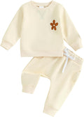 Fernvia Toddler Baby Girl Clothes 3 6 9 12 18 24 Months Fall Outfits Solid Long Sleeve Sweatshirt Tops + Pants Set