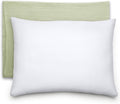 Comfy Cubs Toddler Pillow with Muslin Pillowcase, 13 x 18 in - Travel and Sleep Support for Kids - Lightweight, Breathable Microfiber Fill - Soft and Cozy Small Pillow for Toddlers - Sage