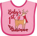 inktastic Baby's First Christmas Baby Bib