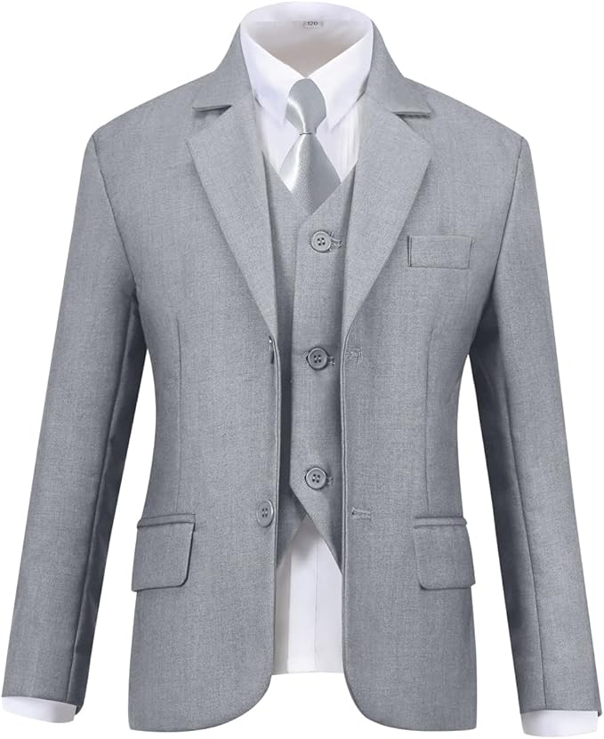 Visaccy Boys Suits Slim Fit Dress Clothes Ring Bearer Outfit