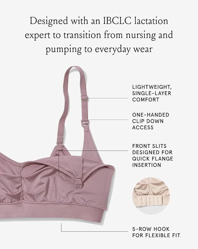 Bodily The Do Anything Nursing Bra for Breastfeeding & Hands Free Pumping, Wireless, Adjustable Maternity Bra