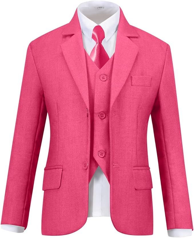 Visaccy Boys Suits Slim Fit Dress Clothes Ring Bearer Outfit