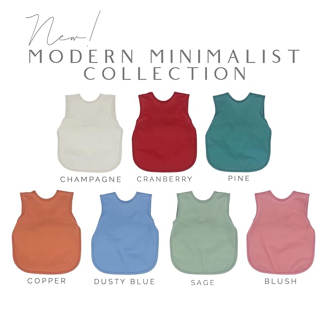 BapronBaby Minimalist Pine Bapron - No Neck Tie Safer Bib for Baby & Toddler - Soft Waterproof Stain Resistant - Machine Washable - Sz Preschool 3-5yrs