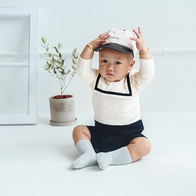 Toddler Socks Unisex Baby Baby Crew Cotton Cuff Socks for Infant Girls Stocking Stuffer for Kids 0-36 Months
