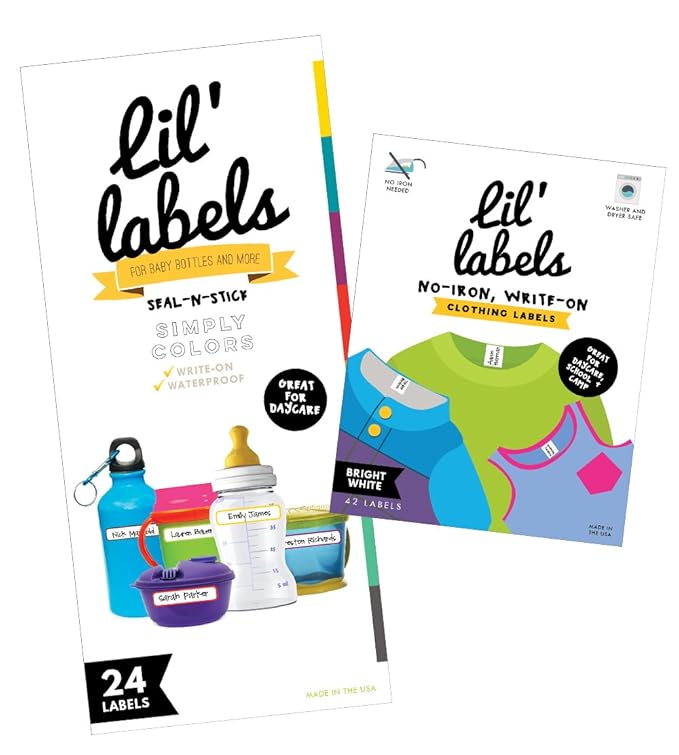 Daycare Labels Value Pack - Bottle and Clothing Labels, Waterproof