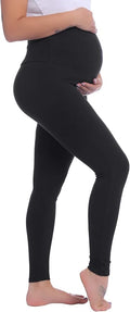 Joyaria Maternity Leggings Over The Belly Cotton Pregnancy Tight Pants Stretchy Comfy Yoga Workout Activewear S-XXL