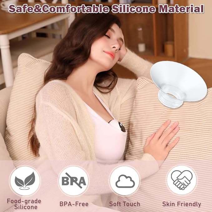 Flange Insert 15/17/19/21mm 8pcs Compatible with Momcozy M5/M9/M6/S12 Pro/V1 Pro/V2 Pro,for Spectra/Medela/MomMed/eufy/Lansinoh/Elvie Breast Pump, Fit for 24mm Flange/Shield of Most Pumps