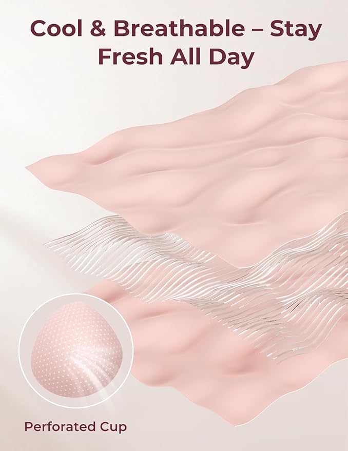 Momcozy 4-in-1 Hands-Free Pumping Bra with Cooling Fabric & Jelly-Strip Support, Nursing & Breast Pump Bra for All-Day Wear