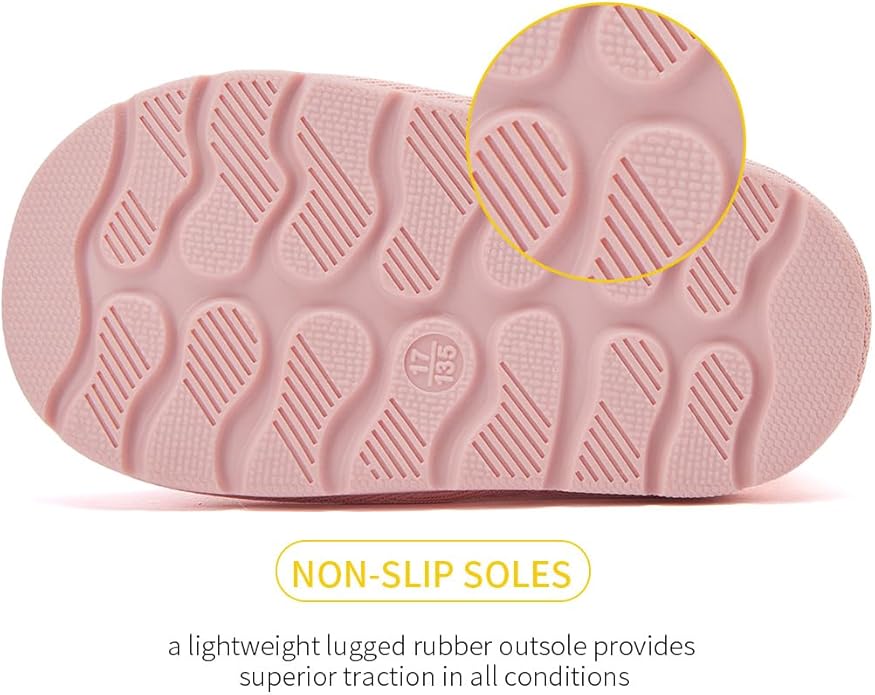 BMCiTYBM Girls Boys Snow Boots Warm Winter Fur Lined Baby Shoes (Infant/Toddler/Little Kid)