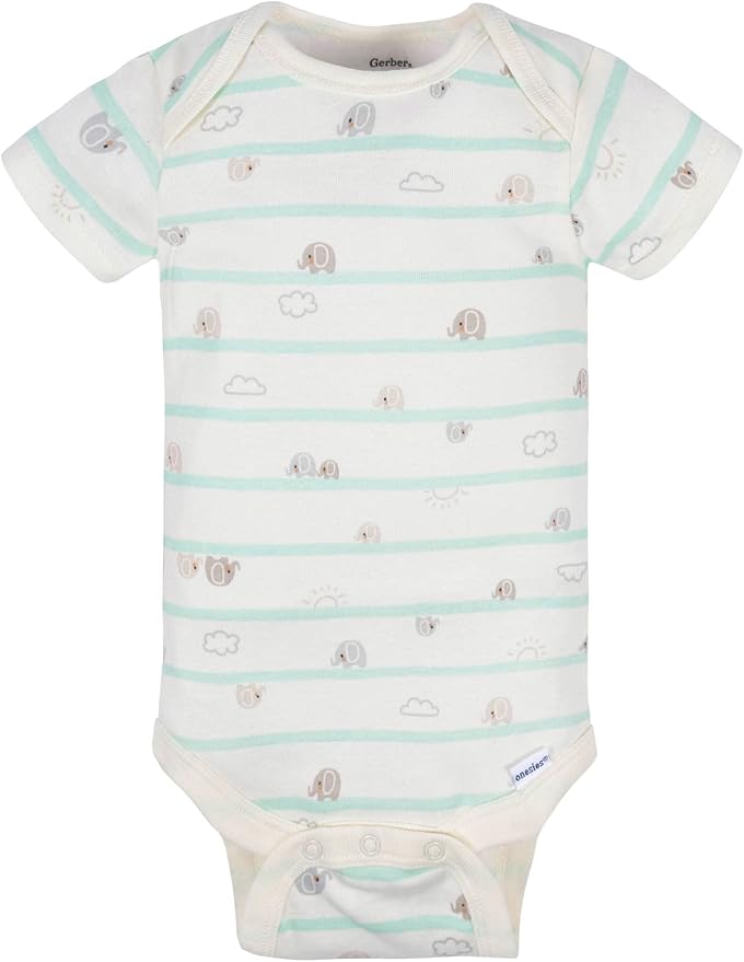 Gerber unisex-baby 8-pack Short Sleeve Onesies Bodysuits
