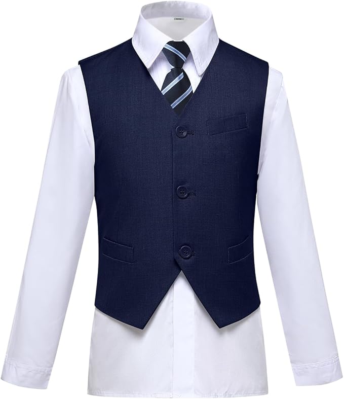 Visaccy Boys Suits Slim Fit Dress Clothes Ring Bearer Outfit