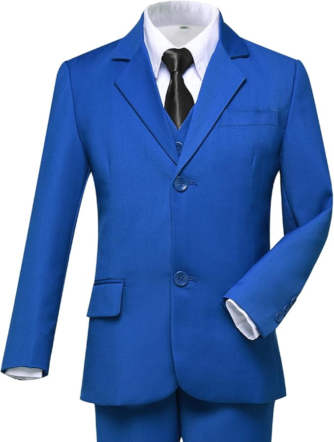 Boys Suit for Kids Tuxedo Suits for Wedding Formal Suit Set Toddler Boy Dress Outfit with Shirt and Tie