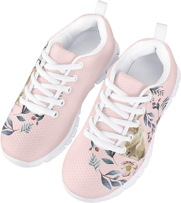 MARSVOVO First Shoes for Walking Boy Girl Athletic Lightweight Flexible Lace-up Breathable Running Shoes Casual Classic Comfortable Non Slip Play Sport Learning to Walk Toddler Girl Sneakers