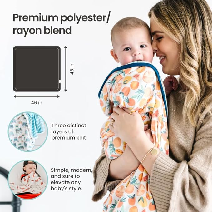 Copper Pearl Noah 3-in-1 Baby Quilt - Breathable, Cozy Blanket for Newborns & Toddlers | 46x46 Premium Polyester/Rayon