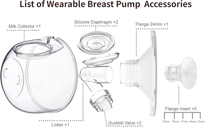 Silicone Diaphragm 6pc Compatible with TSRETE/kmaier/eulumap/Momcozy S9/S12 Wearable Breast Pump,Breastpump Replacement Accessories,for Momcozy/TSRETE Wearable Breast Pump Parts,6pcs