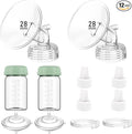 Breast Pump Parts Compatible with Spectra S1/S2/9 Plus/Synergy Gold, Full Set Replacement Parts for Spectra Include 28mm Flange, Duckbill Valve, Backflow Protector, Tubing, Bottle, Not Original Parts