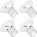 Flange Inserts 15mm Compatible with Medela/Spectra/TSRETE/Elvie/Momcozy/Bellababy Breast Pump 24mm Shields/Flanges, Reduce 24mm Nipple Tunnel Down to 15 mm, 4PCS