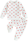 Fernvia Toddler Baby Girl Clothes 3 6 9 12 18 24 Months Fall Outfits Solid Long Sleeve Sweatshirt Tops + Pants Set