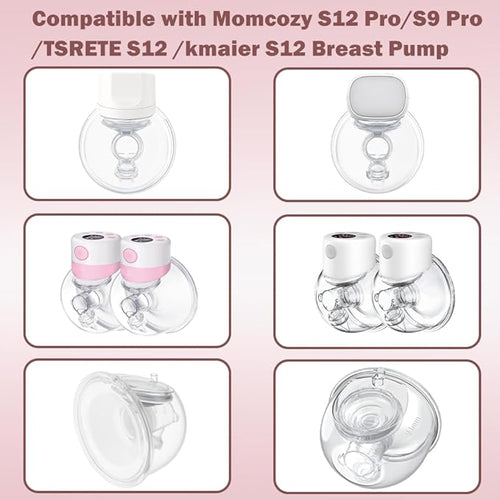 6pcs Silicone Diaphragm Compatible with Momcozy S12 Pro/S9 Pro/TSRETE S12/Kmaier S12 Wearable Breast Pumps Accessories,S12 pro/S9 pro/S12 Breast Pump Replacement Parts