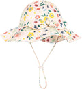 Baby Girl Sun Hat with UPF 50+ Outdoor Adjustable Beach Hat with Wide Brim Bucket Hats