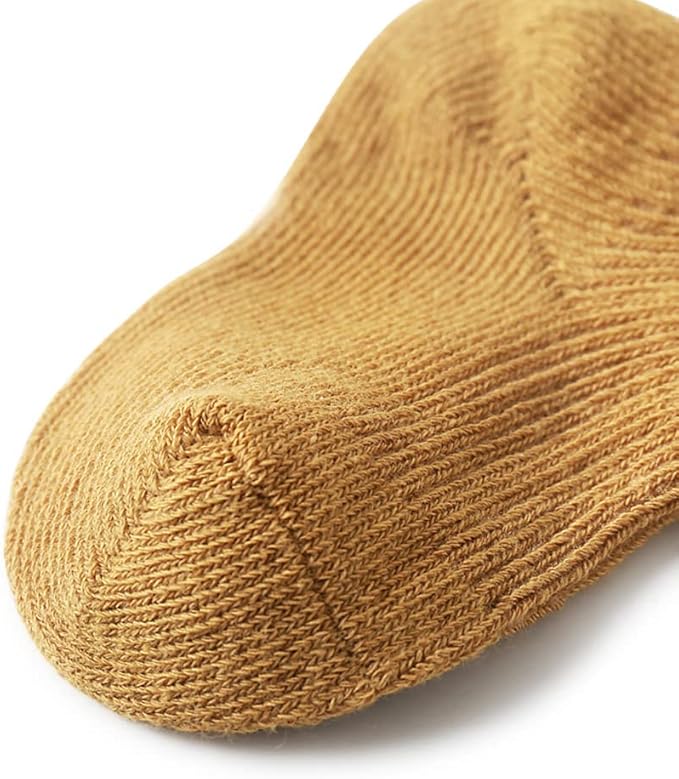 Toddler Socks Unisex Baby Baby Crew Cotton Cuff Socks for Infant Girls Stocking Stuffer for Kids 0-36 Months
