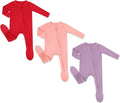 HAPIU Rayon from Bamboo Baby Footed Pajamas, 2 Way Zipper YKK, Footie for Baby Boy Girls, Newborn-24 Months