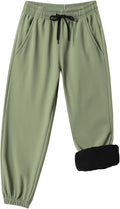 Toddler Fleece Lined Warm Joggers for Baby Boys Girls Thermal Winter Sweatpants Kids Hiking Pants