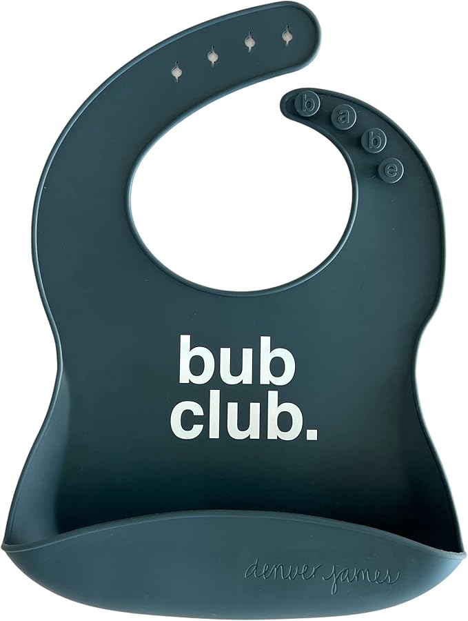 Denver James Silicone Feeding Bibs | Dishwasher Safe. Waterproof. Adjustable.