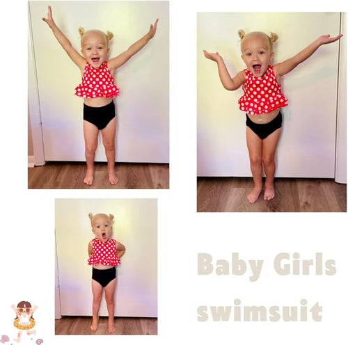 Aalizzwell Toddler Baby Girl Bathing Suit Two Piece Swimsuit Bikini Beach Wear