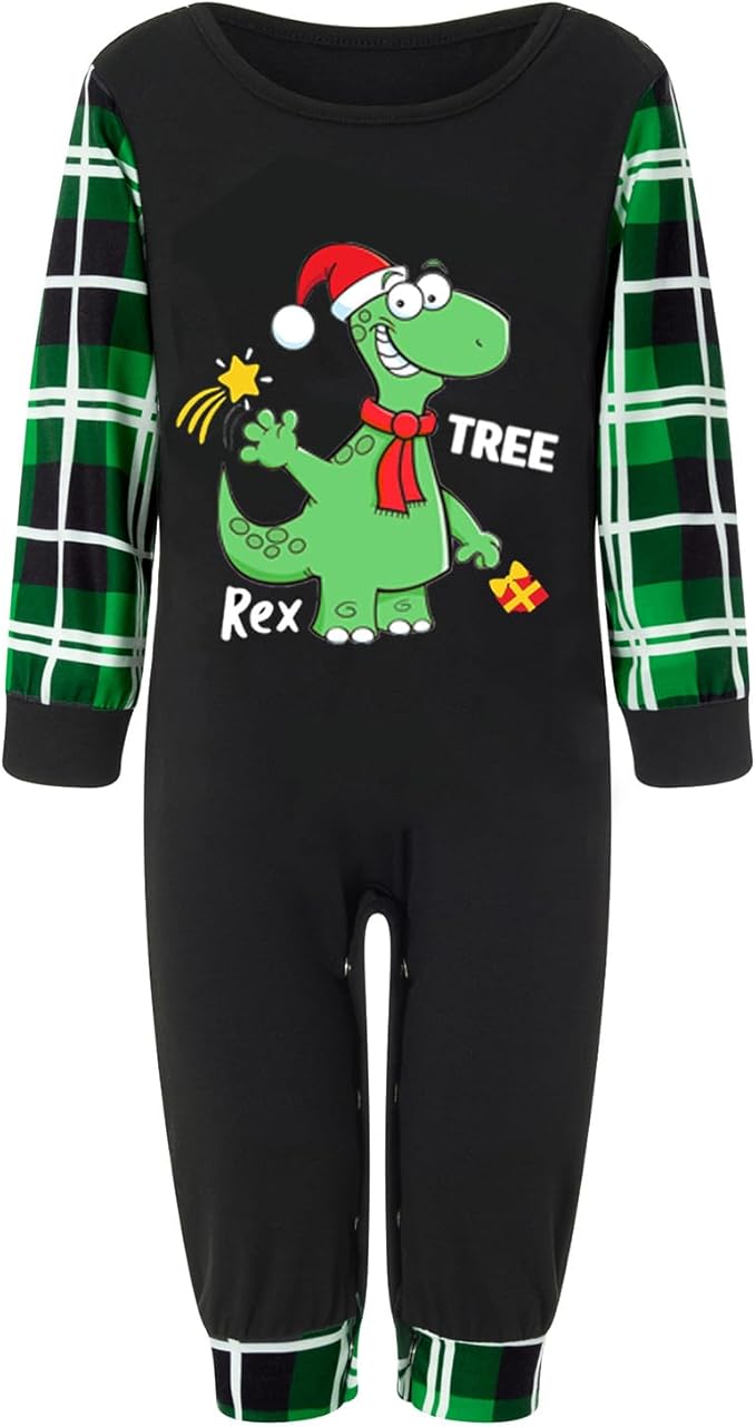 Awoscut Christmas Family Matching Pajamas Christmas Pjs Holiday Nightwear Sleepwear Sets Long Sleeve Pjs