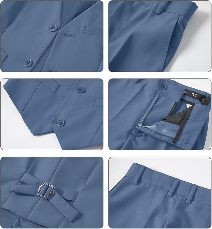 Boys Vest Set Formal Dress Suits Wedding Outfit Dresswear